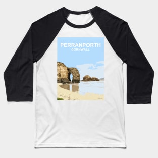 Perranporth, Cornwall. Cornish gift. Kernow fishing harbour Baseball T-Shirt